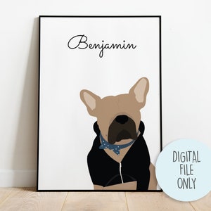 aangepaste hond portret/huisdier print/aangepast huisdier portret/huisdier illustratie/hond minnaar cadeau/huisdier gedenkteken/gepersonaliseerd hond portret/huisdierenliefhebber