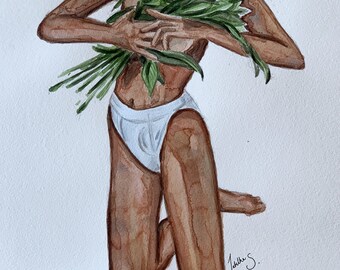 Original Watercolor Artwork - Titled, "Armful"