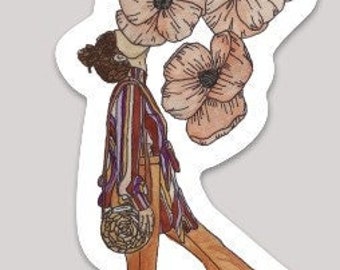 Stop and Smell The Poppies - Sticker - Original Art