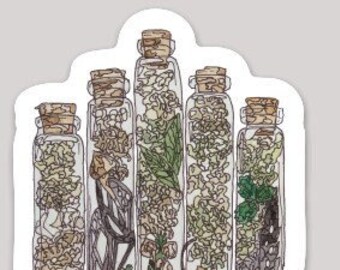 Earthly Elixirs - Original Watercolor Sticker