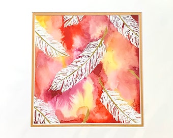 Protection - Matted Watercolor Print