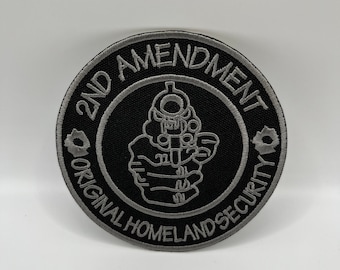 2nd Amendment Patch, Home Security Hook & Loop, 4-inch