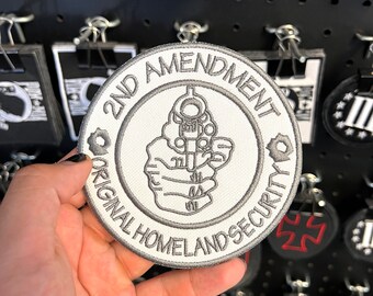 2nd Amendment Patch, Hook and Loop or Iron-On, USA Made