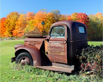 Zu den Herbstfarben gehören Rost, Door County, Wisconsin