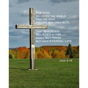 Father Andre&#39;s Cross - John 3:16, Door County, Wisconsin