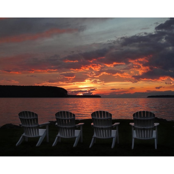 Four Chair Sunset, Door County, Wisconsin