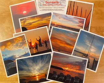 Sonnenuntergänge von Door County Photo Note Card Collection - Assorted Set von 10