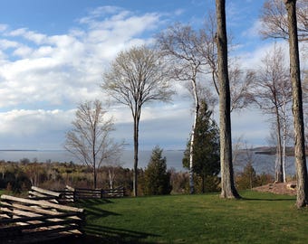 Landschaftlich schöne Ansicht des Wahrzeichen-Resort, Door County, Wisconsin