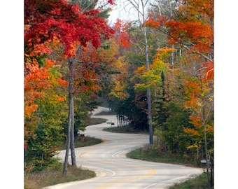 Swervy Road en Northport, condado de Door, Wisconsin