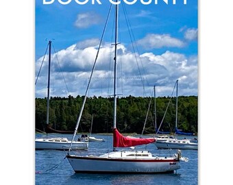 Door County Magnet - verträumte Segelboote im Fish Creek