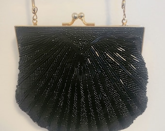 Jet Beaded Vintage Carolyne Barton Bag