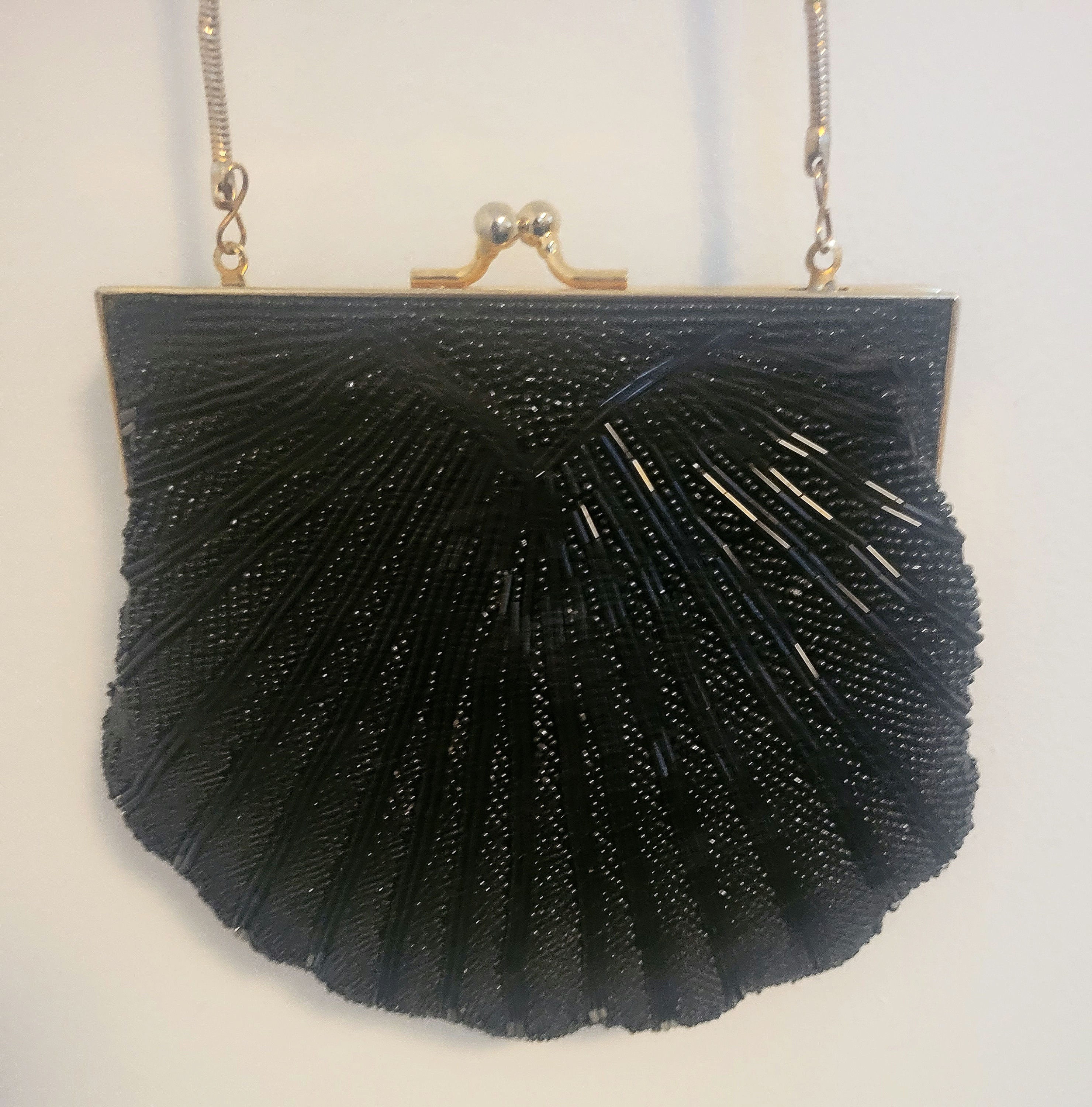 Vintage Carolyne Barton Velvet Clutch Evening Shoulder Bag