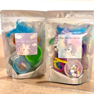 Personalisiertes Einhorn-Kit / Partygeschenk / Partygeschenk / Geschenktasche / Kid Craft / Einhorn-Party