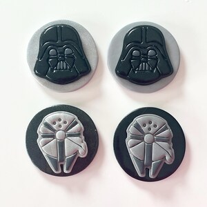 Star Wars Darth Vader & Millenium Falcon Clay Badge Reels with Alligator Clip / Handmade