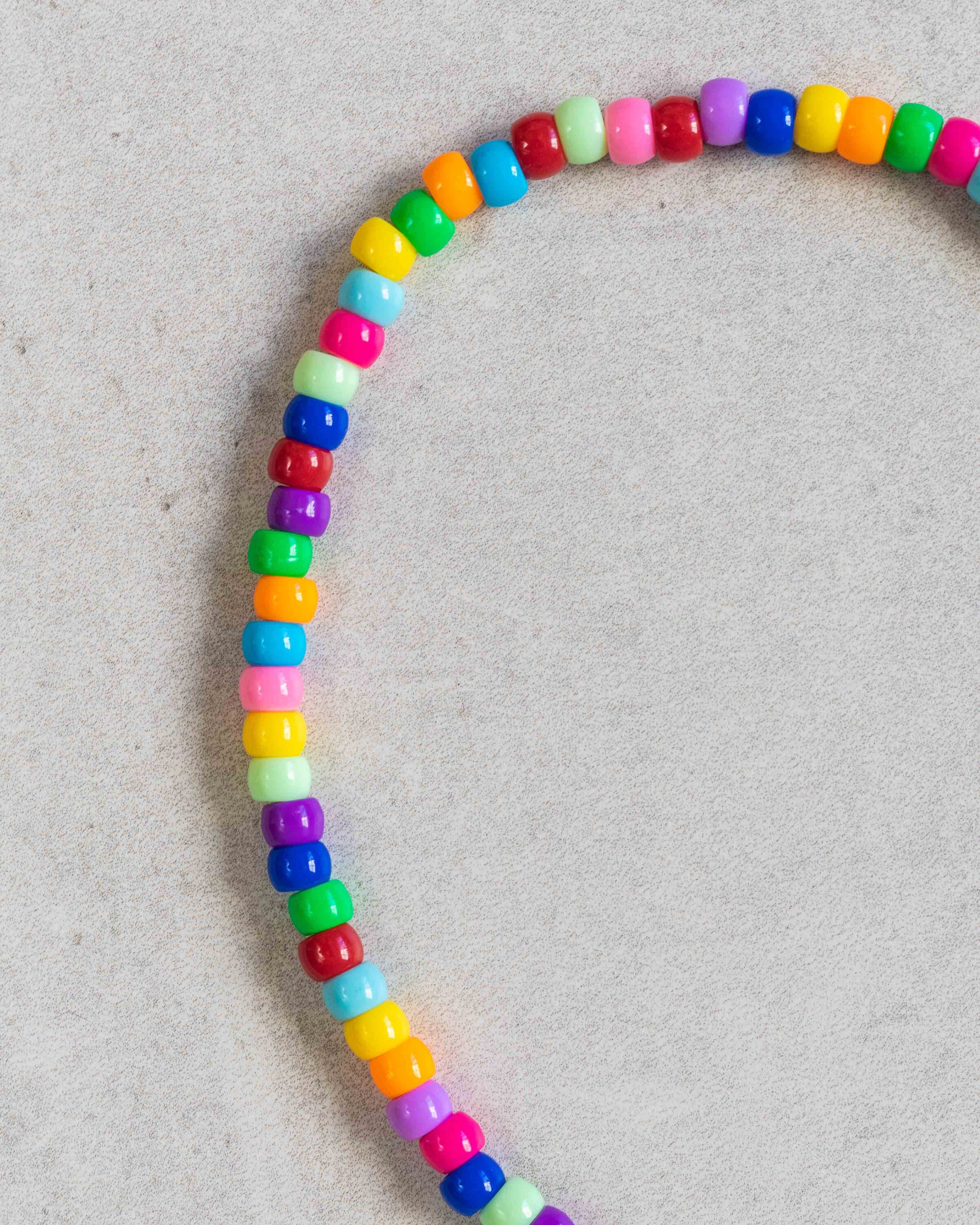 PONY Multi-Color Pony Bead Necklace Gold Filled Closure | Etsy