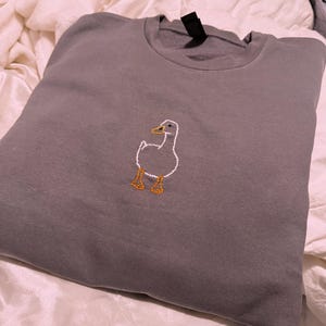 Embroidered Duck Crewneck