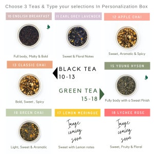 Organic Tea Gift Box Tea Blended in Small Batches Infuser, Chocolate, Biscotti, Candle Birthday Thank You Mother's Day Care Package image 5