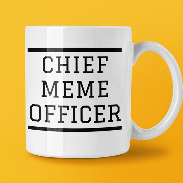 Meme Mug, Chief Meme Officer - Funny Mug for Meme Lovers, Perfect Gift for Meme Fans, Novelty Merchandise, Internet Humor Apparel, Meme gift