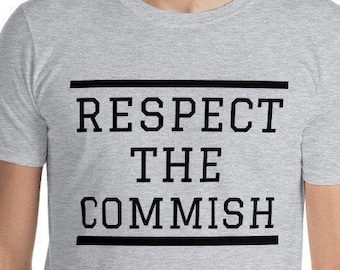 Respect The Commish T-Shirt, Funny Fantasy Football Draft Tee