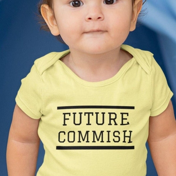 Football Onesie, Future Commish Onesie - Funny Fantasy Sports Infant Bodysuit, Baby Commish Gift, Respect The Toddler Commish, FFL Baby