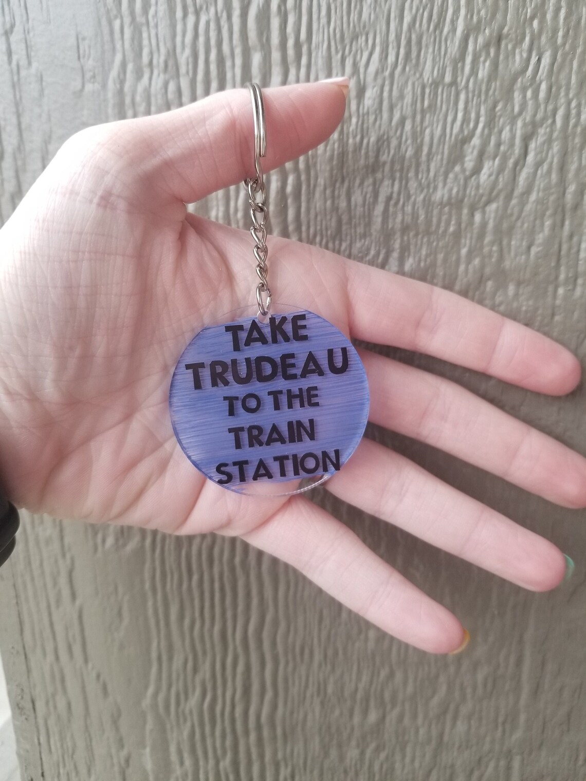 Take Trudeau to the train station keycahin Yellowstone Etsy