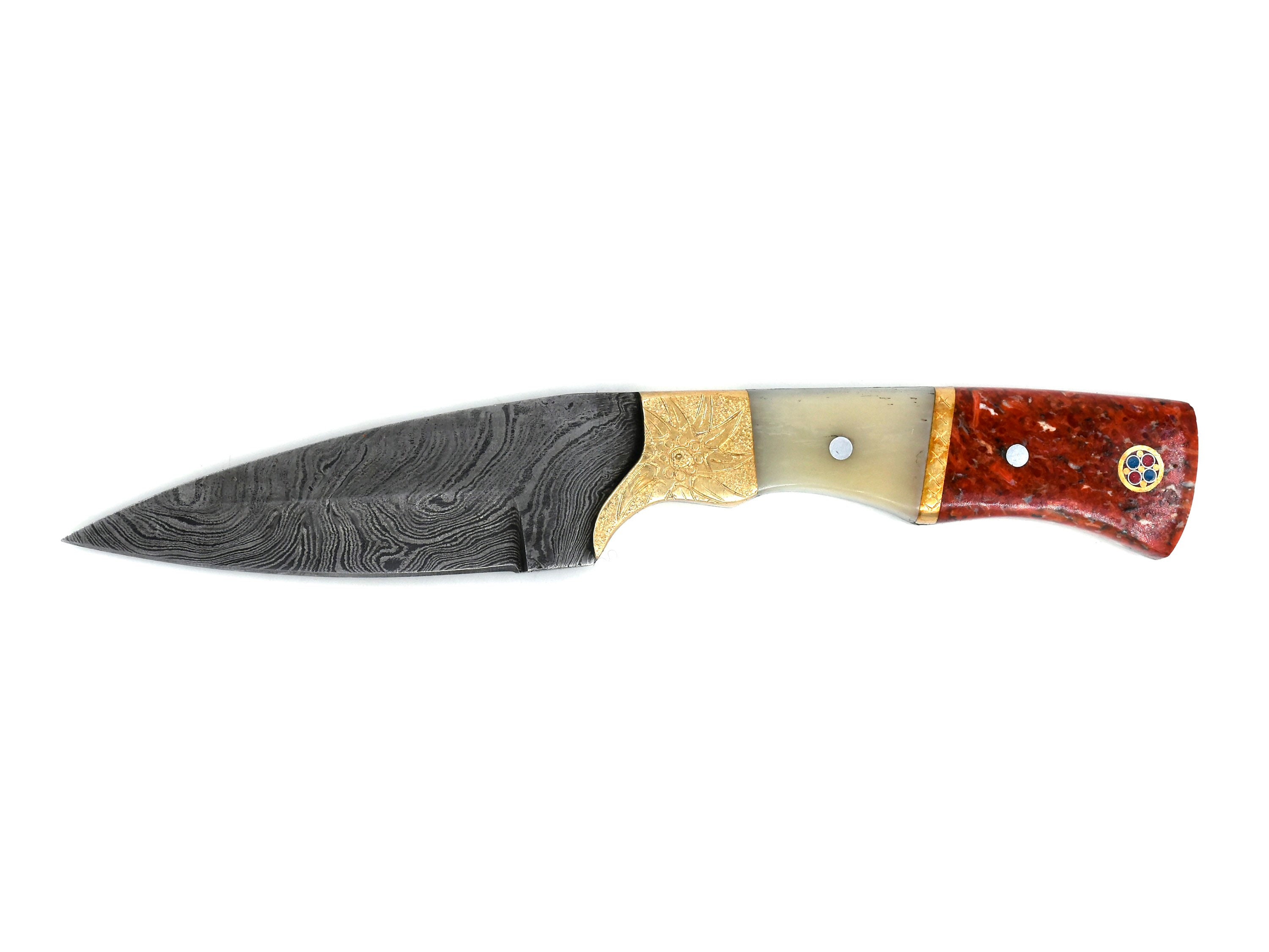 Custom Handmade Folding Knife (Coral Stone Handle ) - agrohort.ipb.ac.id