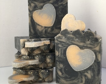 Dark Hearts handmade goats milk soap