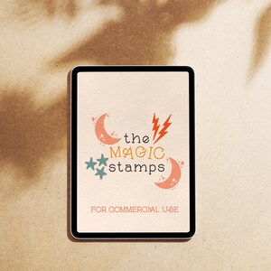 Whimsical, Sparkly, Magical, Procreate Stamp Set / 50 Procreate Stamps / Witchy, Halloween, Celestial Digital Art Stamps / COMMERCIAL USE