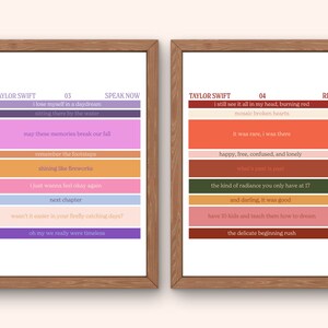 Taylor Swift Full Collection / Color Palettes for Each Era / Printable ...