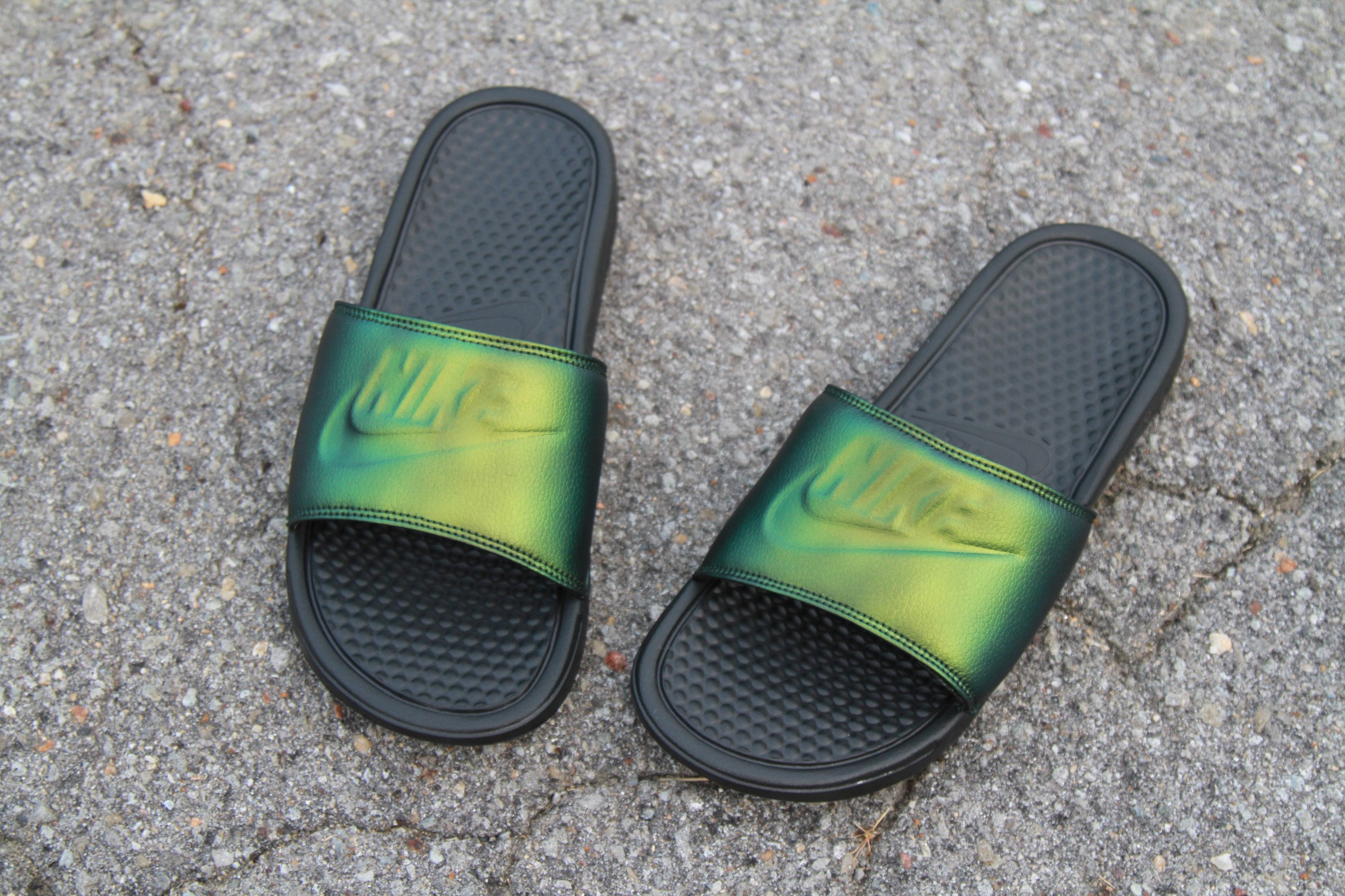 Custom Color Shifting Nike Slides - Etsy