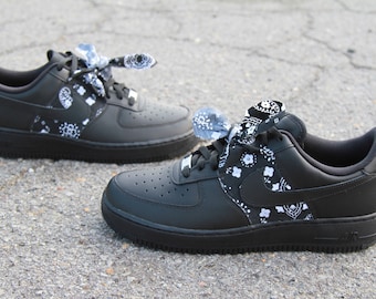 Custom Bandana Air Force 1s Etsy