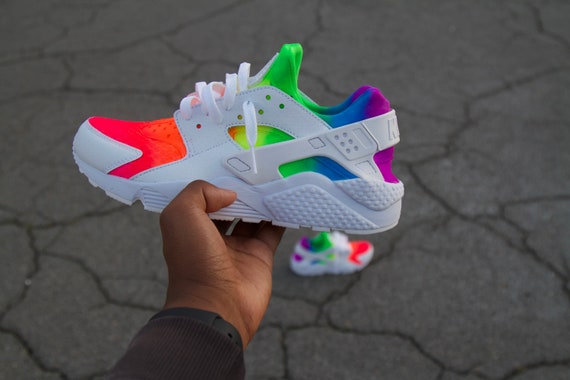 custom rainbow huaraches