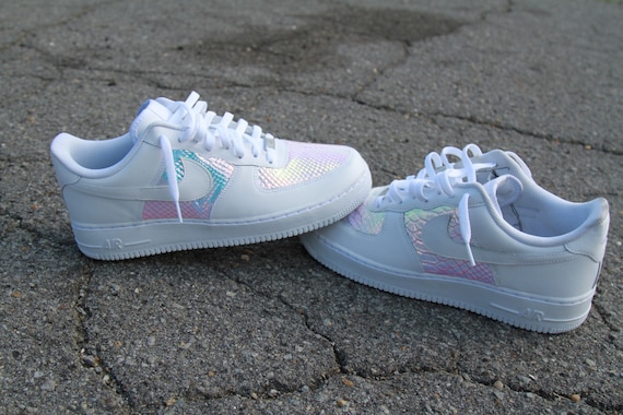 Custom Color Shifting Snake Skin Air Force 1’s