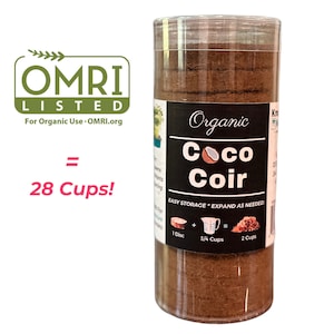 OMRI Organic Coco Coir, 14 Discs, Expand as Needed, For Potted Plants, Propagation, Seed Starting & Microgreens, 28Cups Premium Coconut Coir
