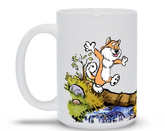 Shiba Inu "Best Friend" Mug In The Style Of Calvin And Hobbes