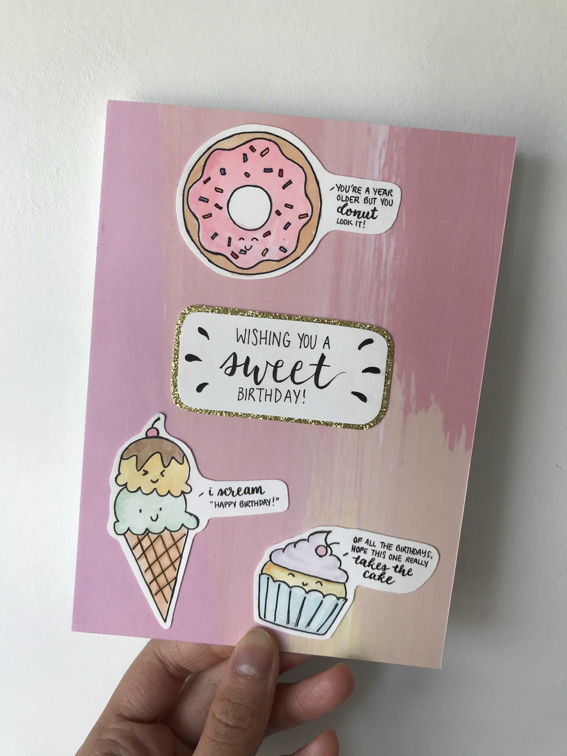 Dessert Birthday Card Food Puns Sweet Birthday Pun Etsy