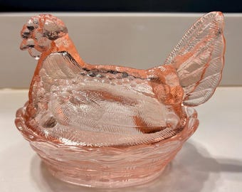 6 "Glas Huhn auf Nest, 7 Farboptionen - Candy Dish HON