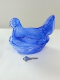 Glass, Hen On A Nest, 6 COLOR OPTIONS - Candy Dish