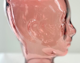 Glass Mannequin Head *Many Color Options * Life Size 11.5" Tall, THICK GLASS