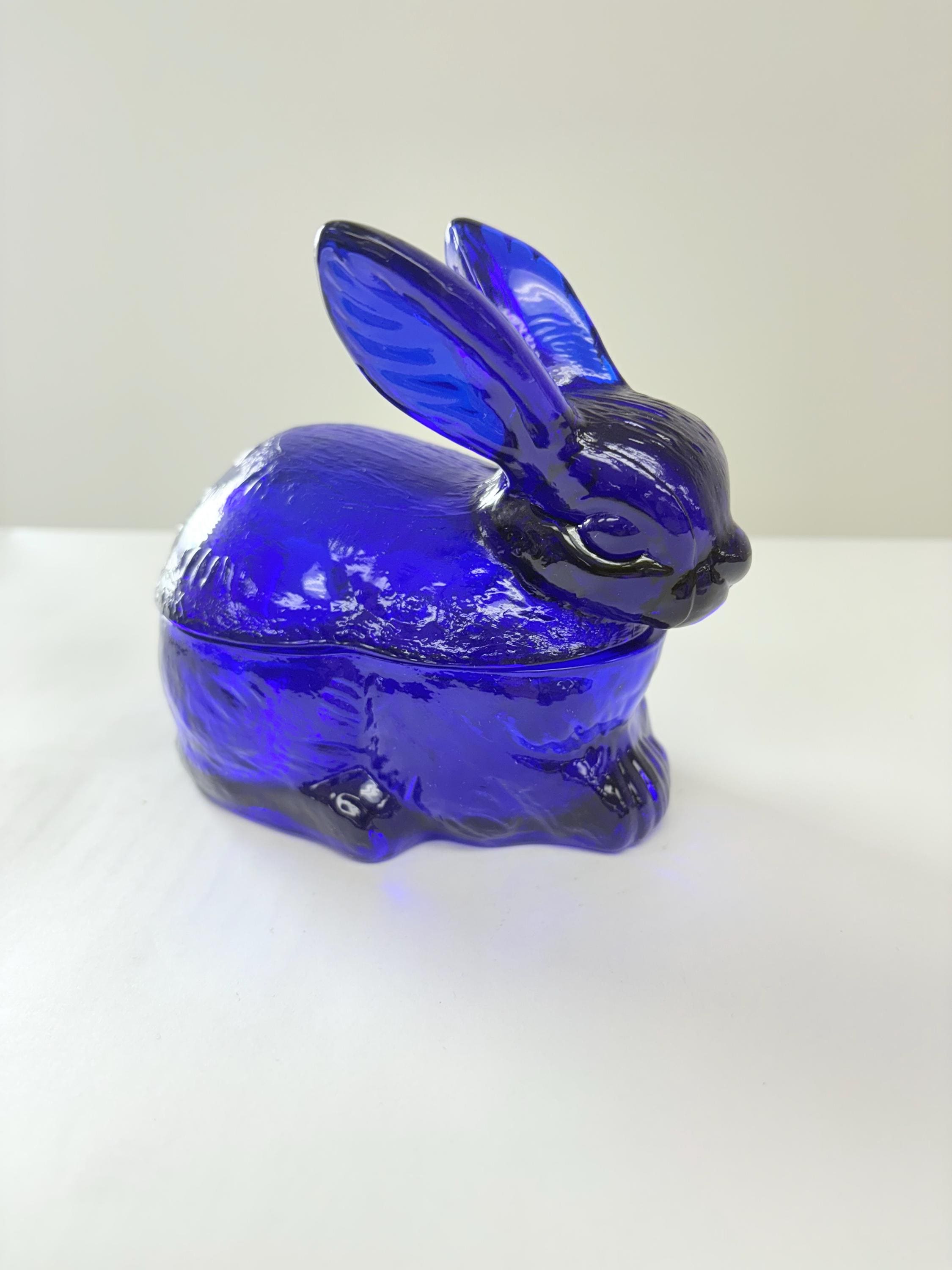 Glass, Bunny on Nest, 4 COLOR OPTIONS - Candy Dish - Etsy