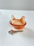 MINI Glass, Hen On Nest Salts, 4 COLOR OPTIONS