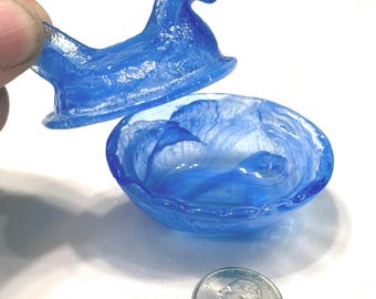 Mini Glass Hen On Nest Salts, 7 Color Options HON