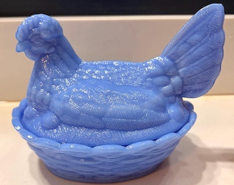 6 "Glas Huhn auf Nest, 7 Farboptionen - Candy Dish HON