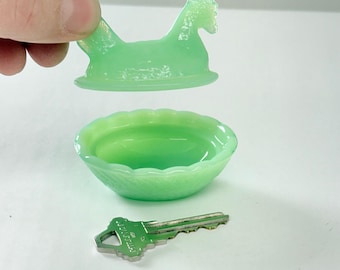 Mini Glass Hen On Nest Salts, 7 Color Options HON