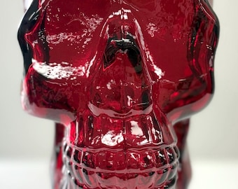 Glas Schädel Mannequin Kopf * Lebensgröße 10,5 "Hoch * Dickes Glas