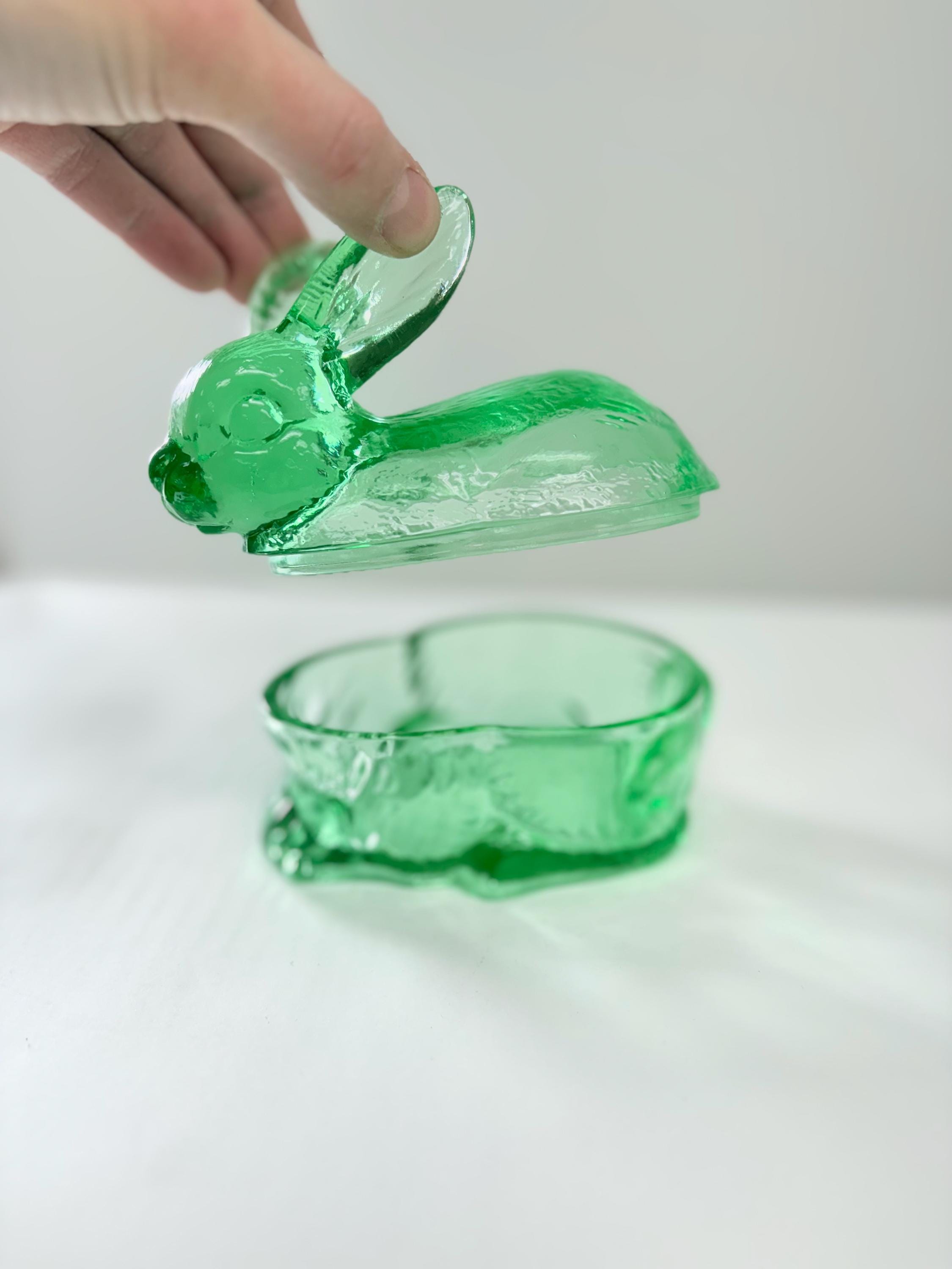 Glass, Bunny on Nest, 4 COLOR OPTIONS - Candy Dish - Etsy