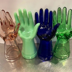 Glass Hand Ring Holder Jewelry Tree 4 color options