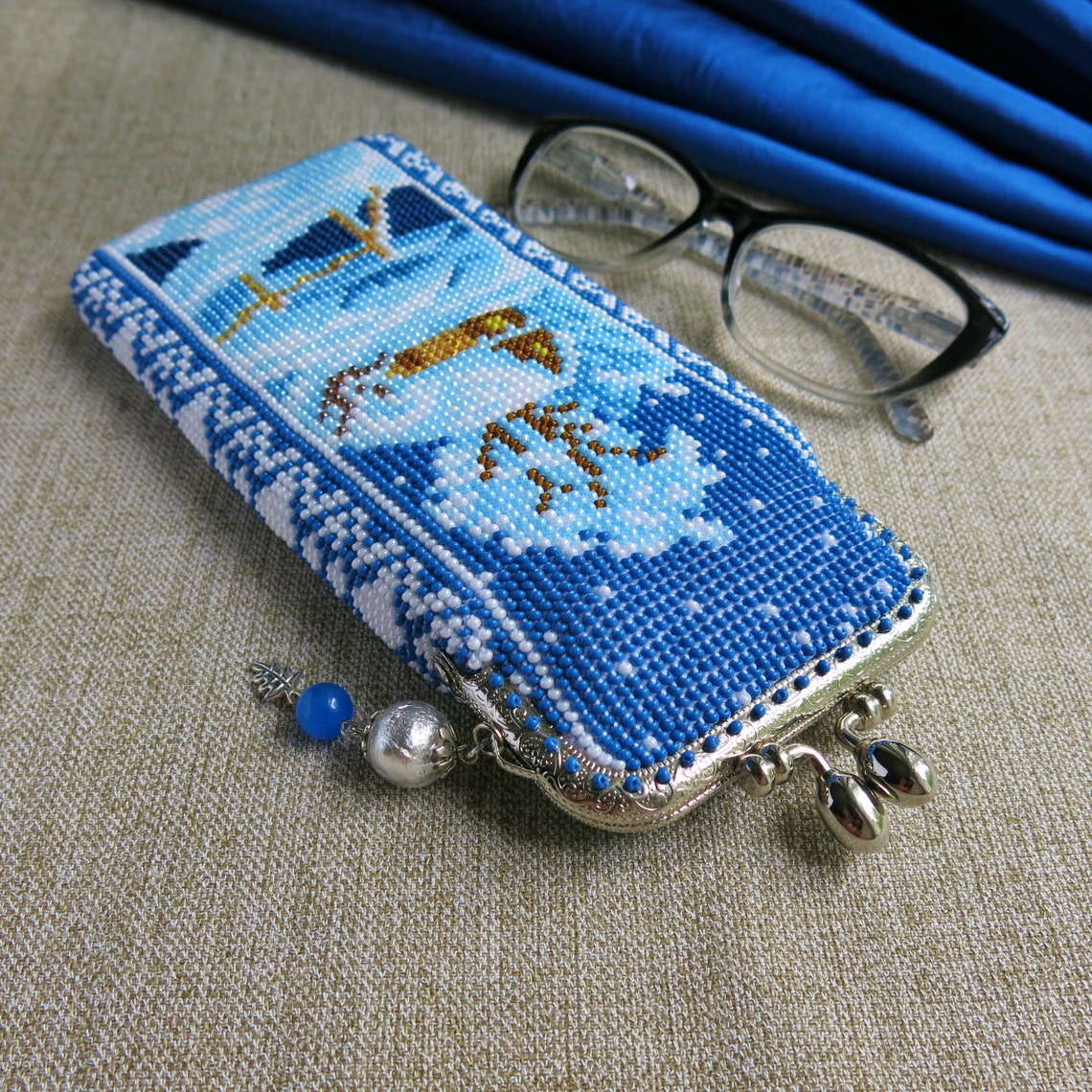 Eyeglass case handmade eyeglass case beaded case eyeglass Etsy
