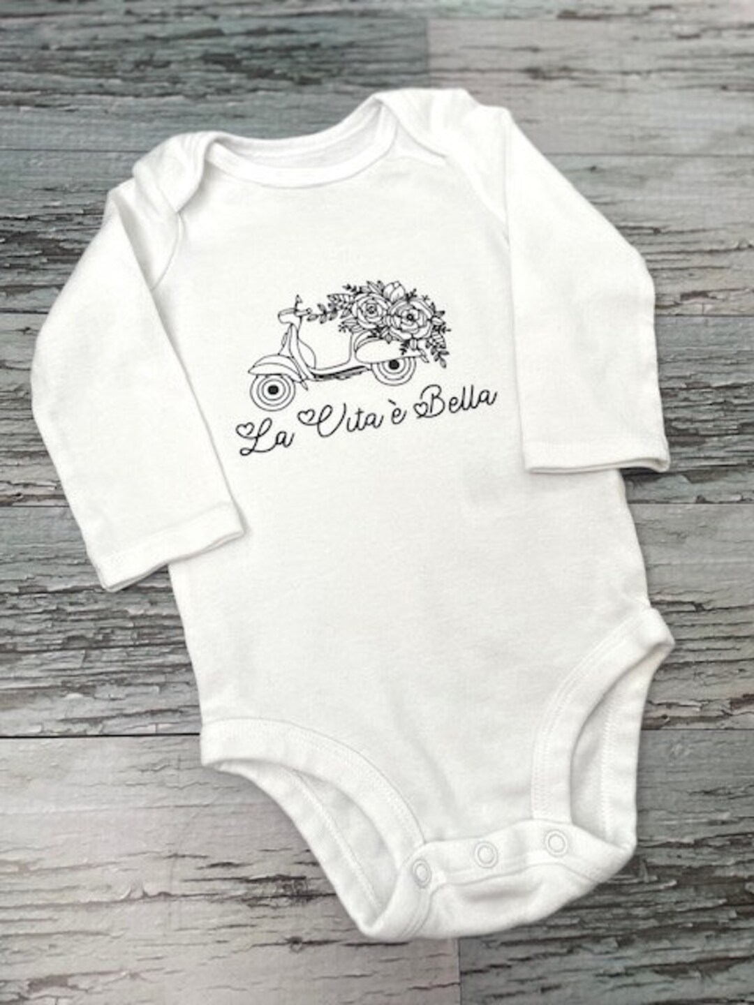 La Vita E Bella Baby Jumpsuit/body Suit, Baby Clothes, Italian Gift