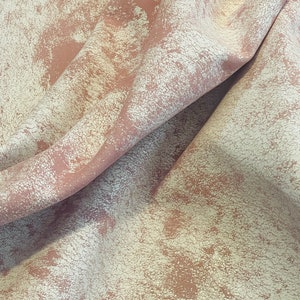 Pink and White Thin Sprayed Print Leather, Genuine Leather Sheets for Craft, Light  Pink Leather